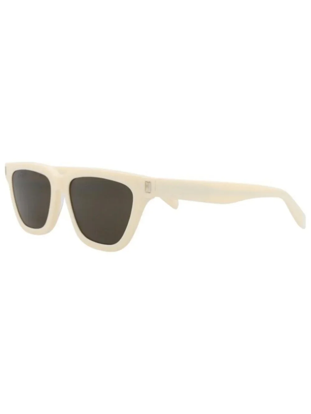 New Saint Laurent Womens Cat Eye Ivory Ivory Grey Fashion Designer Sunglasses
